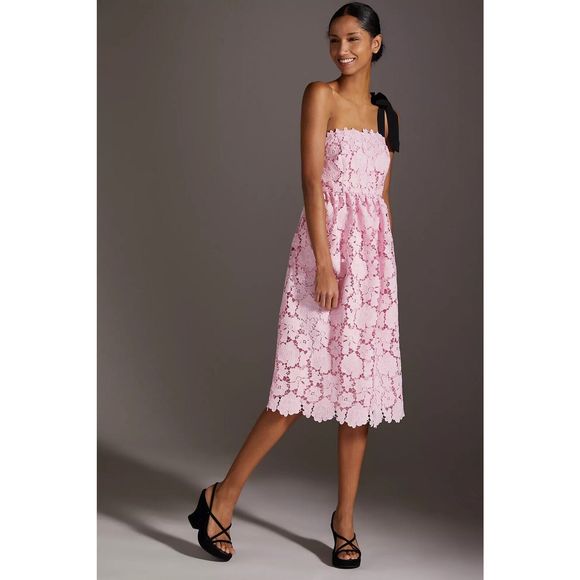 Anthropologie Maeve One-Shoulder Lace Mini Dress $360